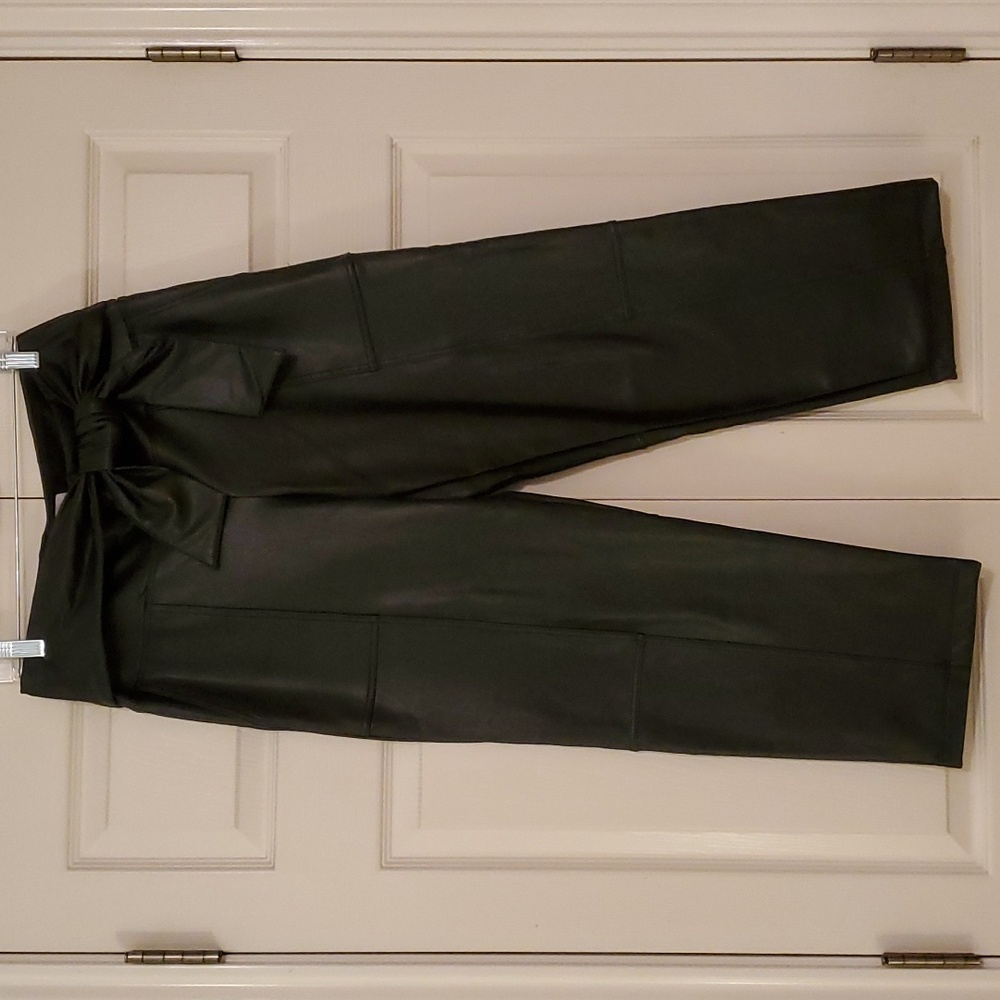 Nicole Miller faux leather pants, size M